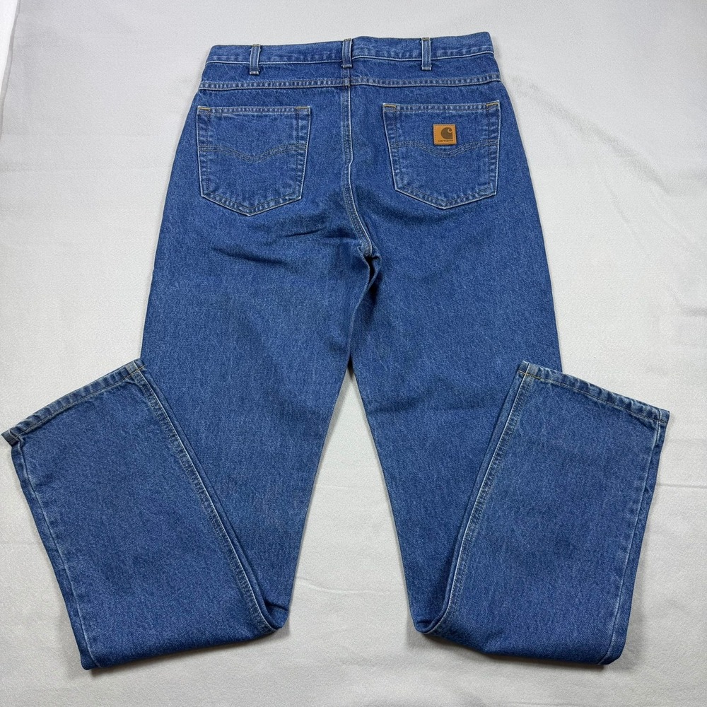Carhartt B18-DST Traditional Fit Straight Leg Jeans Mens 33x36 Dark Stone Blue